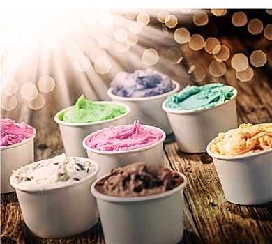 选择,彩色,冰淇淋