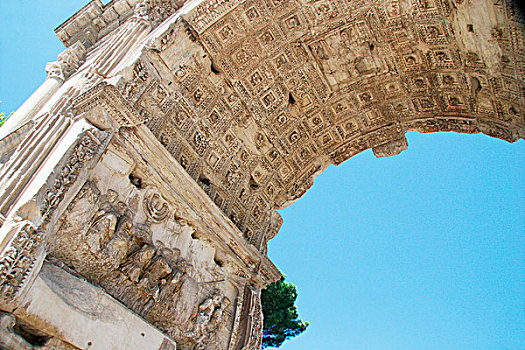 罗马艺术,凯旋门,一个,拱形,东南部,纪念,捕获,袋,耶路撒冷,特写,展示,罗马,意大利