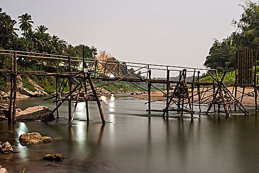 桥,上方,湄公河