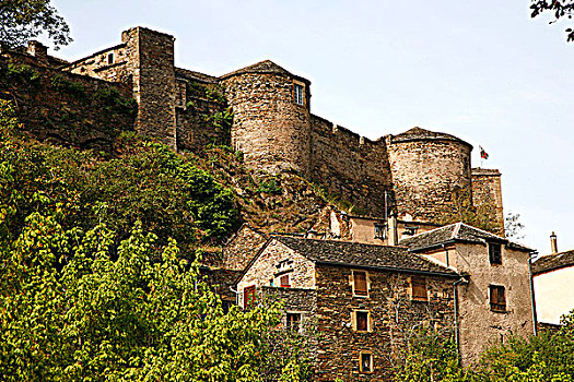 法国,阿韦龙省,城堡,中世纪,乡村,山谷