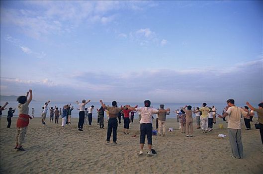 中国,海南岛,三亚,海滩,学习班