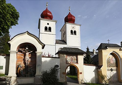 教堂,耶稣,卡林西亚,奥地利,欧洲