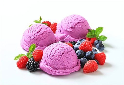 浆果,冰淇淋