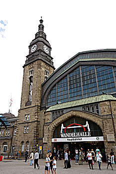 德国,火车站,db,汉堡