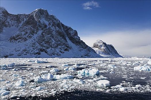海冰,雷麦瑞海峡,南极半岛,南极