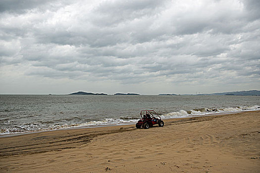 风景,风暴,海景,乌云