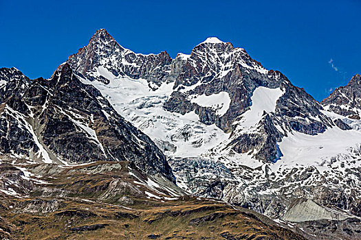山顶,阿尔卑斯山,晴天,策马特峰,瑞士