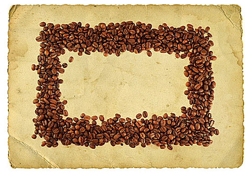 咖啡豆,旧式,背景