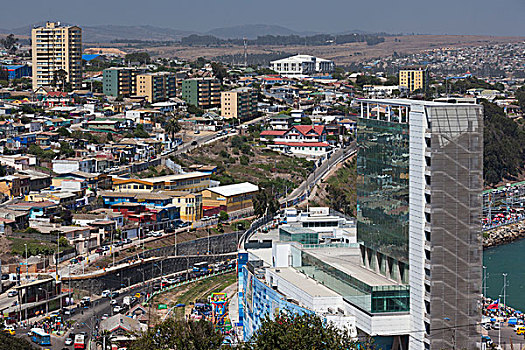 智利,圣安东尼奥,俯视图,港口