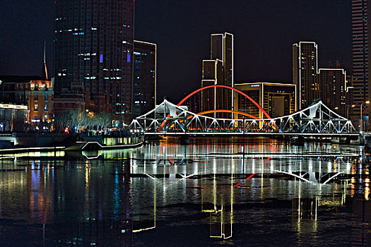 天津海河夜景