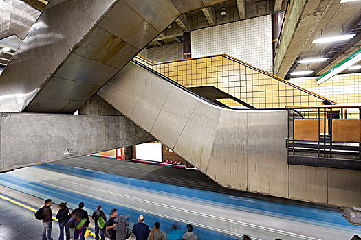 地铁,地铁站,圣地亚哥,智利