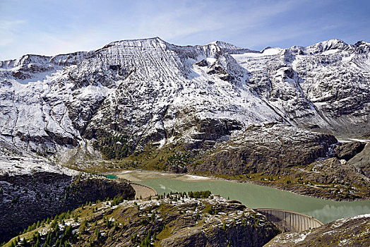 水库,冰河,2000年,上陶恩山国家公园,卡林西亚,奥地利,欧洲