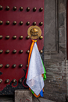 山西忻州市五台山寺院门