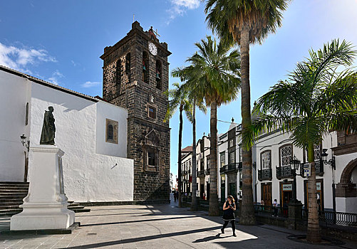 教堂,萨尔瓦多,广场,西班牙广场,帕尔玛,加纳利群岛,西班牙,欧洲