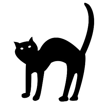 黑猫,隔绝,白色背景,矢量
