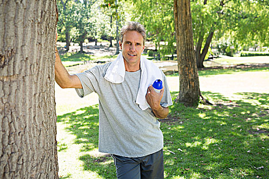 男人,水瓶,公园
