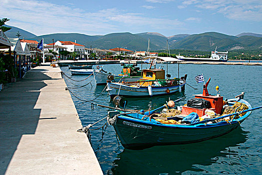 船,港口,拉普兰人,凯法利尼亚岛,希腊