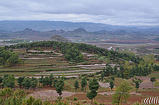 贵州风光,田园,村庄,天空,彩云