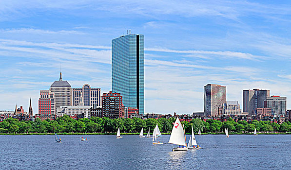 波士顿,查尔斯河,全景