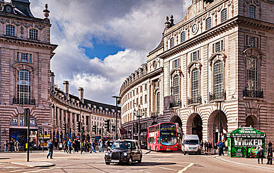 出租车,伦敦,巴士,入口,街道,英格兰,英国,欧洲