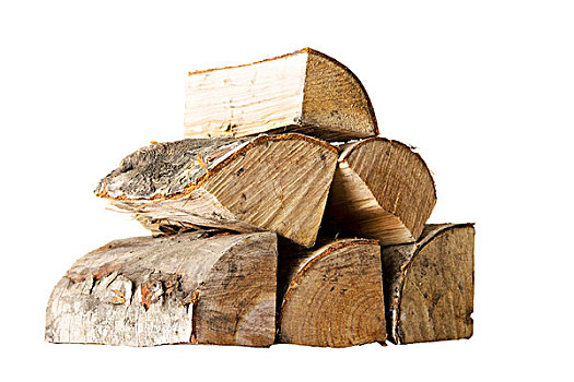 切削,原木,火,木头
