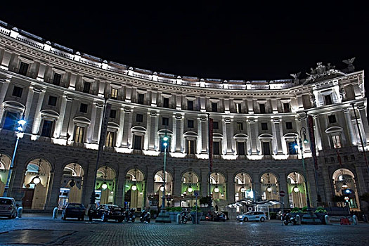 一个,两个,建筑,设计,广场,罗马,意大利,欧洲