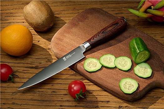 厨师刀切蔬菜水果