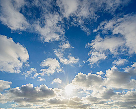 天空,云,太阳,波罗的海,丹麦