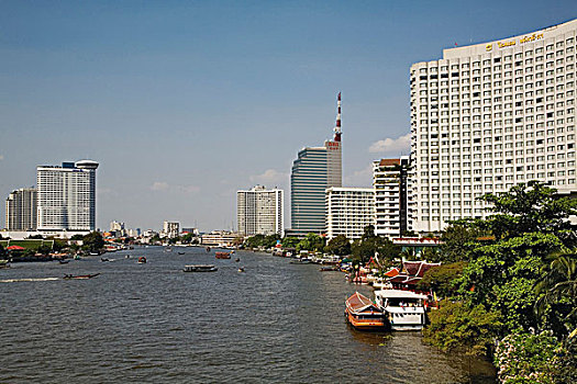 湄南河,老,区域,曼谷,泰国