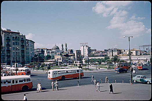 街景,城市,伊斯坦布尔,土耳其,街道,人,历史