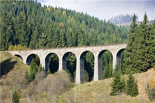 铁路,高架桥,靠近,斯洛伐克