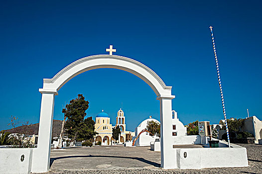 拱道,十字架,锡拉岛,希腊