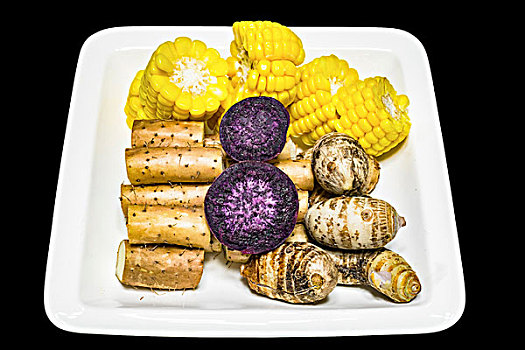 杂粮玉米山药芋艿紫苏