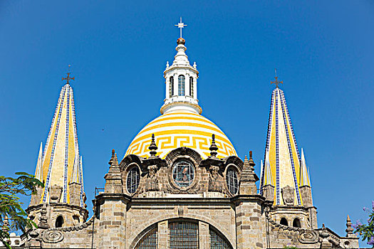 城市教堂,广场,瓜达拉哈拉,墨西哥