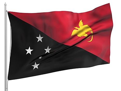 飞,旗帜,巴布亚新几内亚,国家