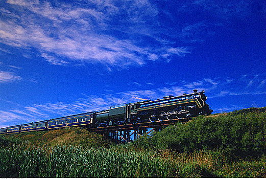 老式,列车,客运列车,艾伯塔省,加拿大