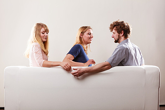 英俊,男人,女人,背叛,不忠,男孩,两个,魅力,欺骗,一个,调情