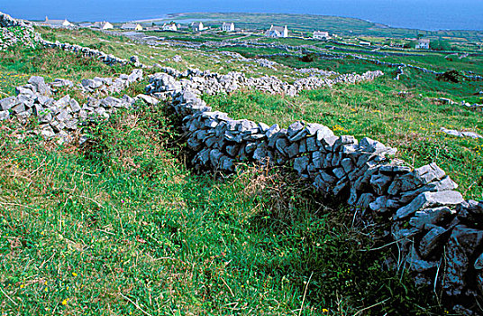 爱尔兰,伊尼什莫尔岛尔,阿伦群岛,岛屿,石头,墙壁