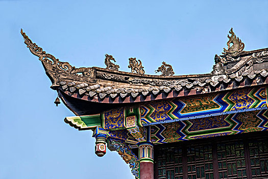 重庆市东温泉镇白沙寺院特色建筑