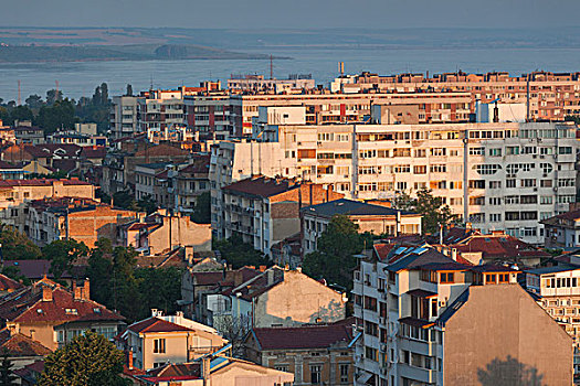 保加利亚,黑海,海岸,城市风光,黎明