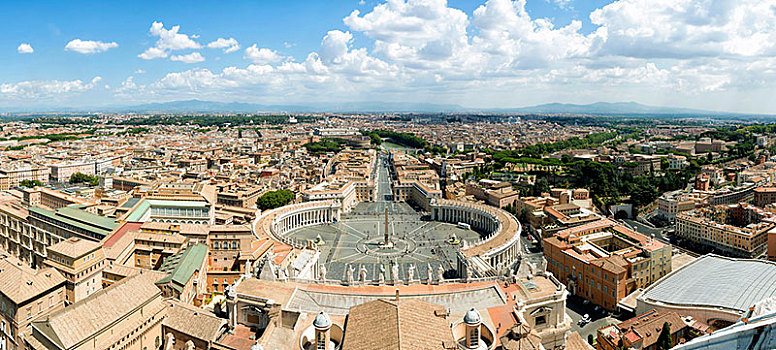 风景,广场,穹顶,圣彼得大教堂,罗马,意大利,欧洲