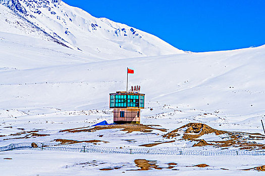 新疆,雪山,边界,哨所