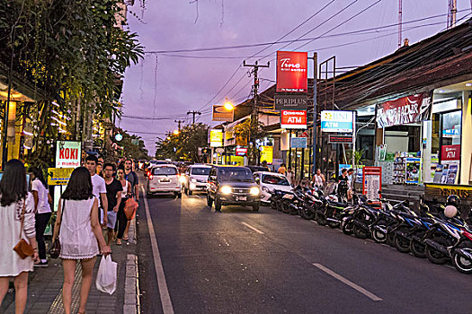 街道,风景,乌布,巴厘岛,印度尼西亚
