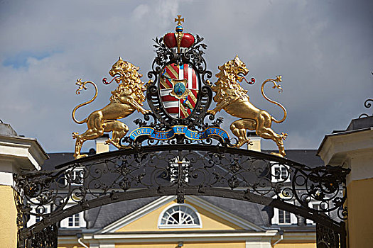 纹章,高处,门口,住宅,王子,莱茵兰普法尔茨州,德国,欧洲