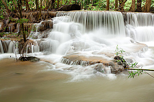热带,瀑布,泰国