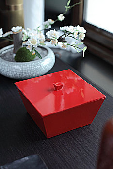 红色中式盒子