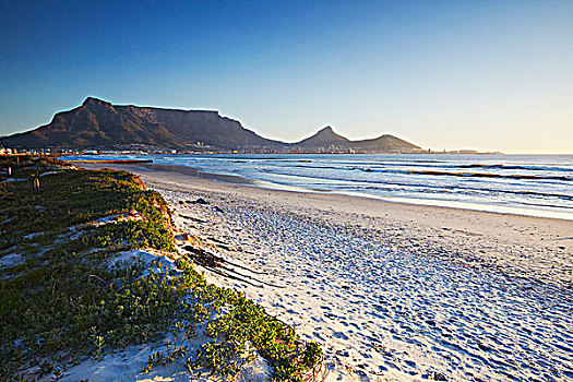 桌山,海滩,开普敦,西海角,南非