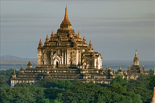 白塔,庙宇,蒲甘,缅甸,东南亚