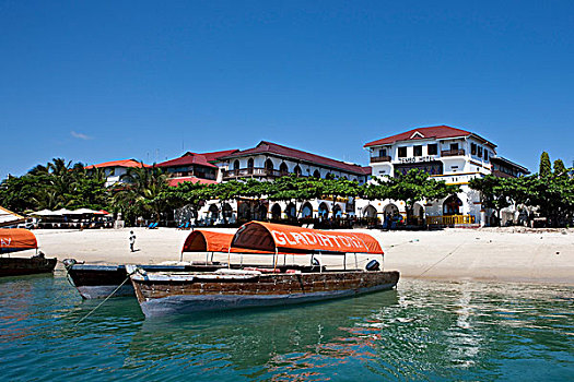 酒店,港口,桑给巴尔岛,坦桑尼亚,非洲