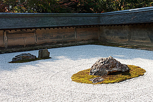 石头,花园,庙宇,京都,日本